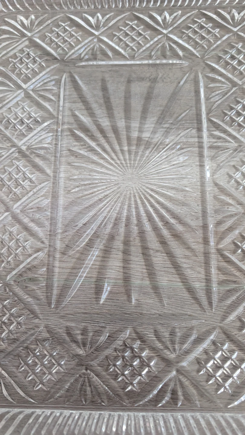 Crystal Glass Serving Tray with Handles - photo 3