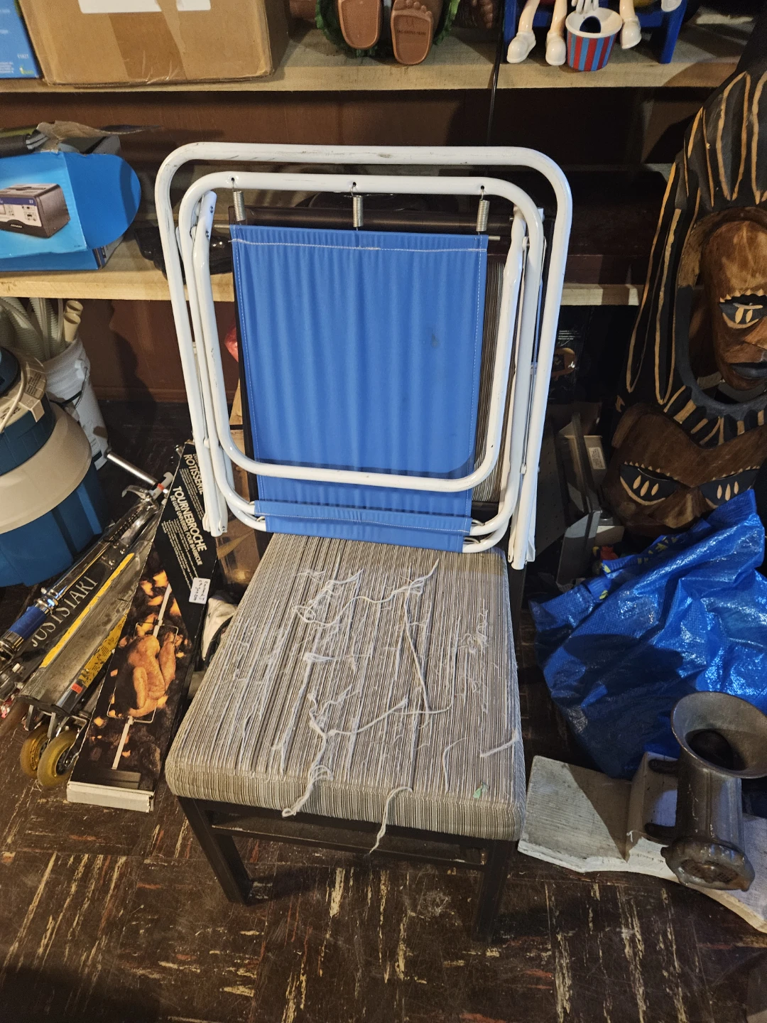 Blue Folding Beach Chair - photo 2