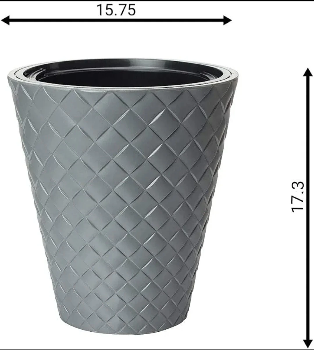 New Tapered Diamond Weave Planter Pots with removable insert. - photo 3