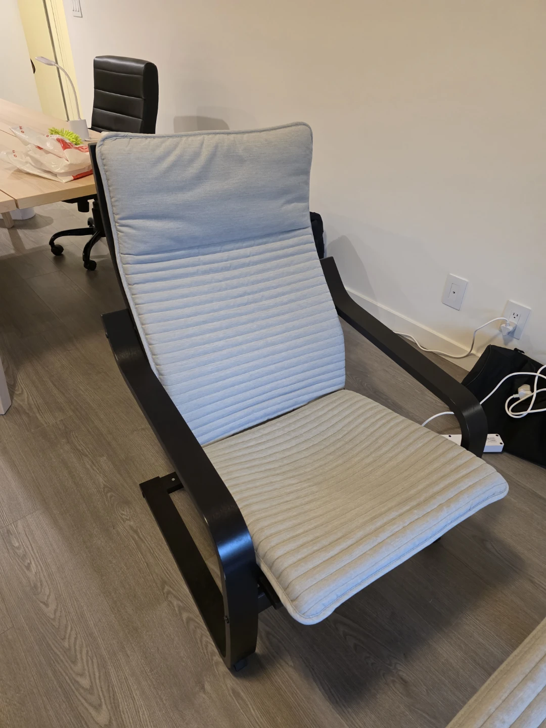 IKEA POÄNG Armchair and Foot Stool