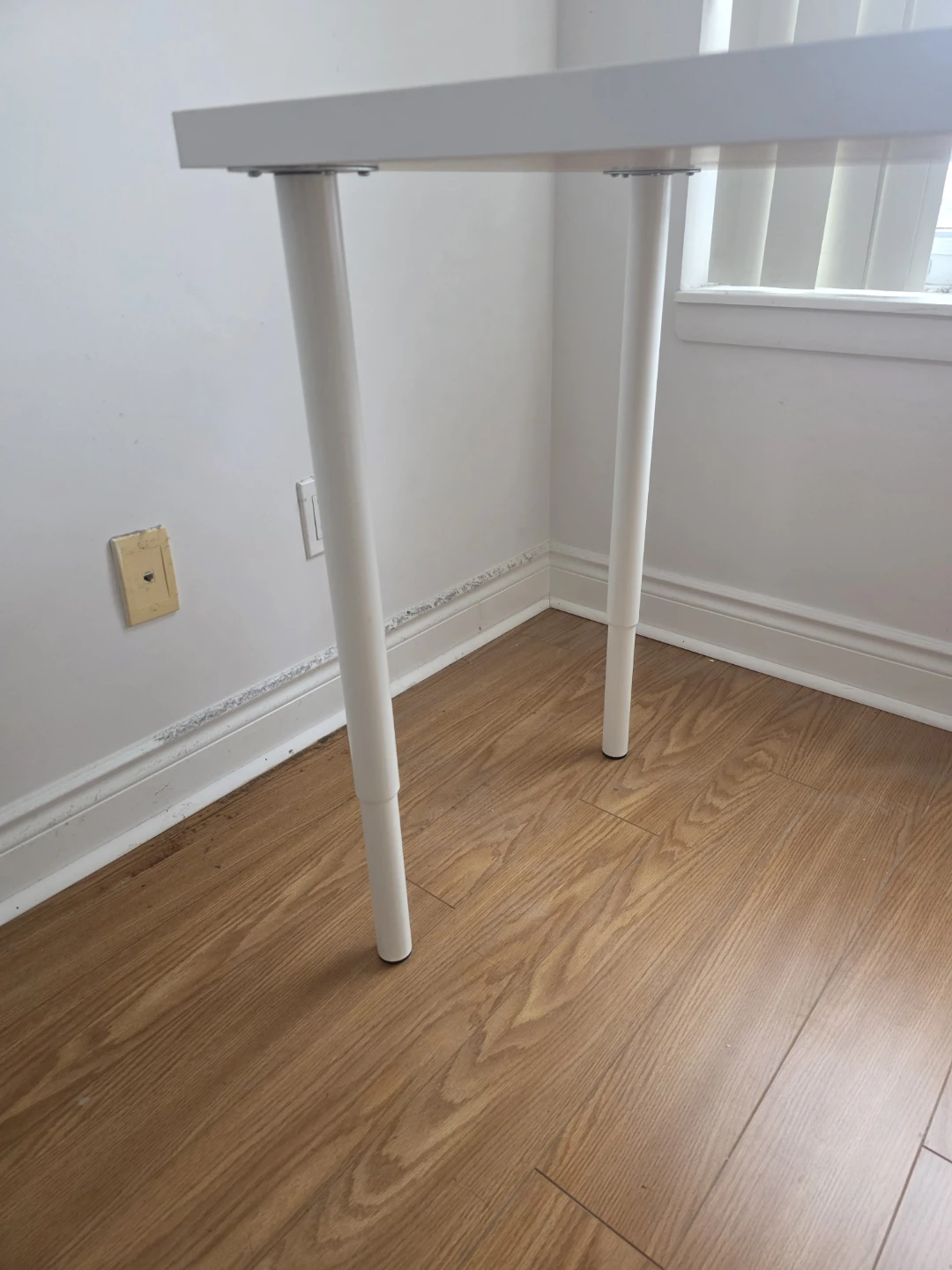 IKEA Desk -White Wood with adjustable legs - photo 2