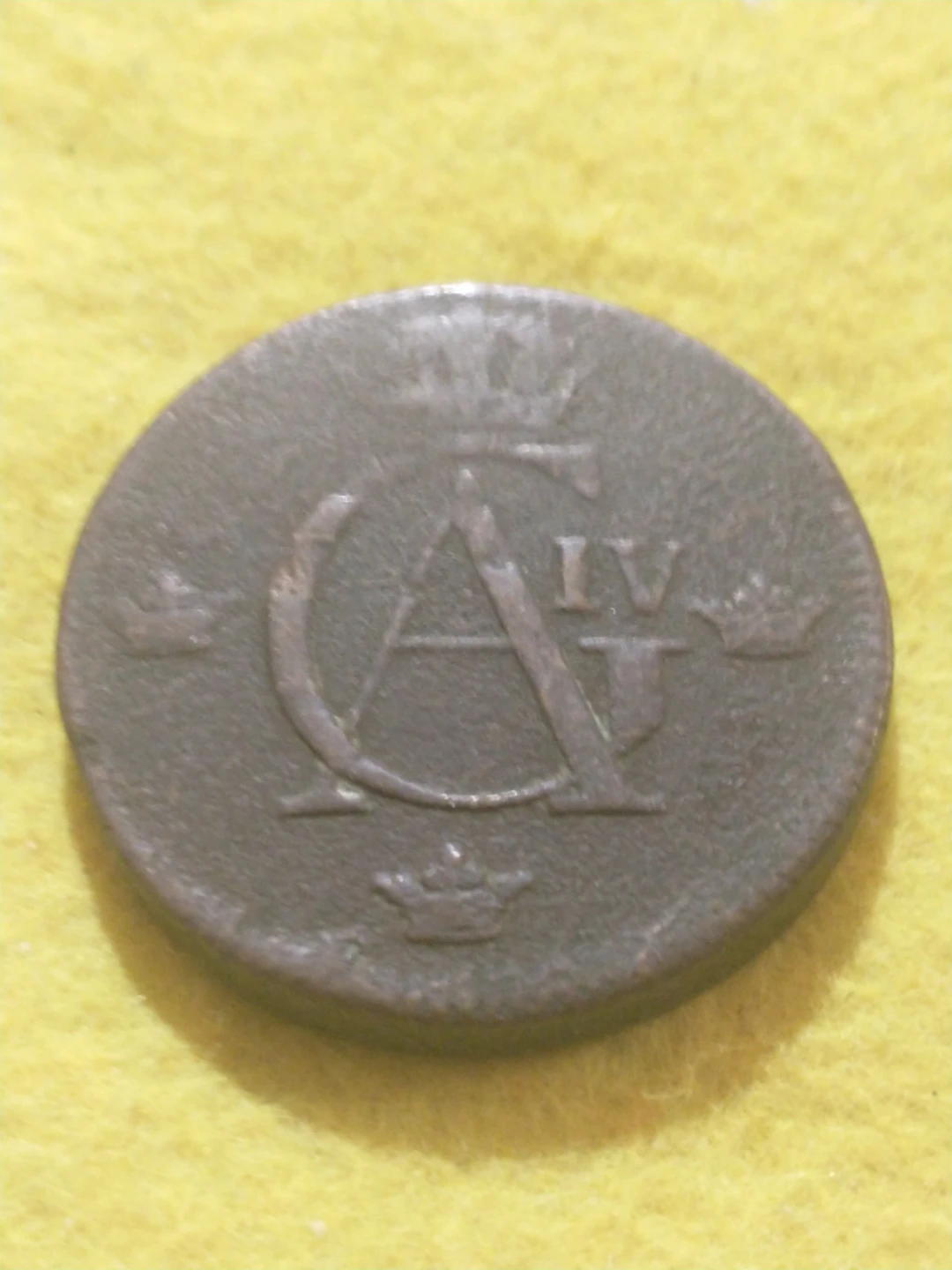 HUGE 1802 Sweden Gustav V Skilling Coin KM #566 - photo 5