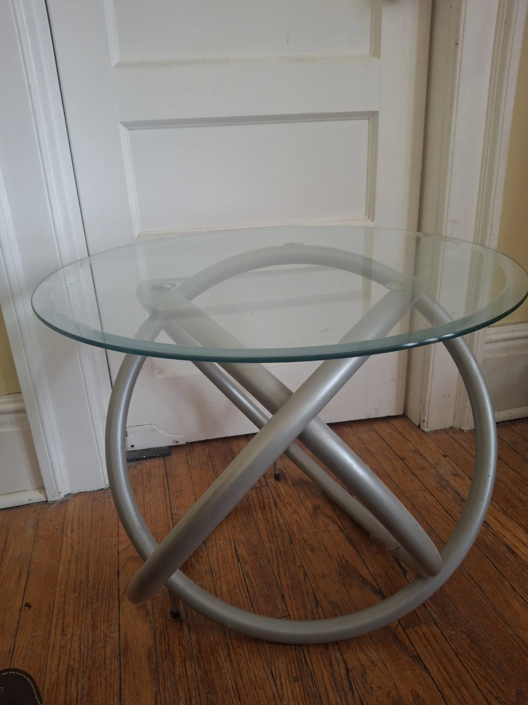 Set of 2 Glass Top Accent Tables