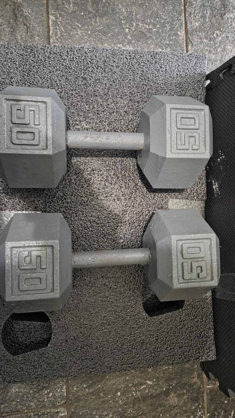 50lb hex dumbbells pair - photo 2