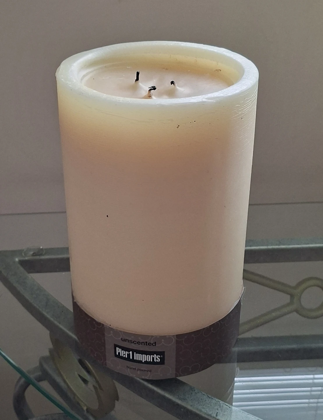 Pier 1 Imports Unscented Candle - 5 x 8 in