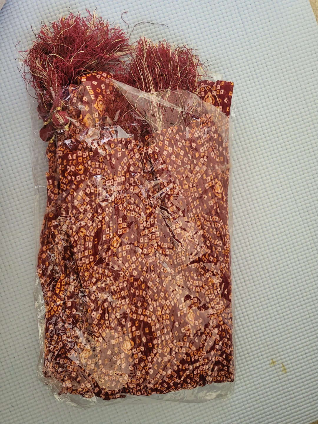 Embroidered Scarf with Tassels - photo 3