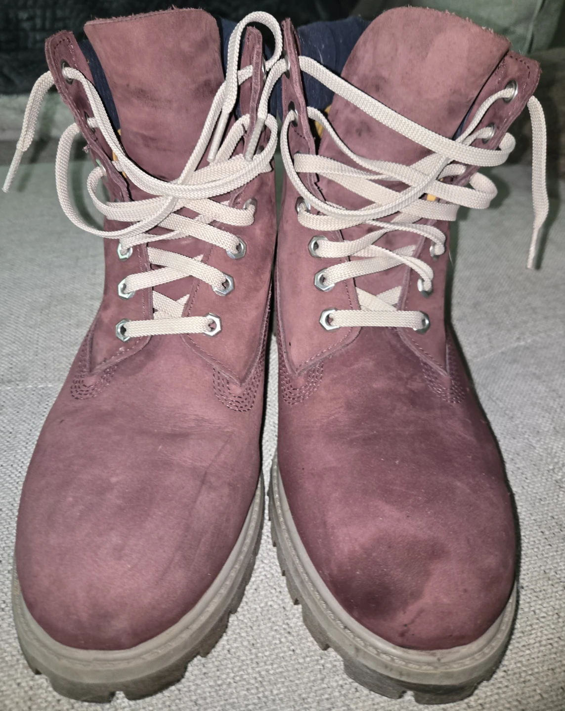 Timberland Burgundy Suede Boots Mens Size 10