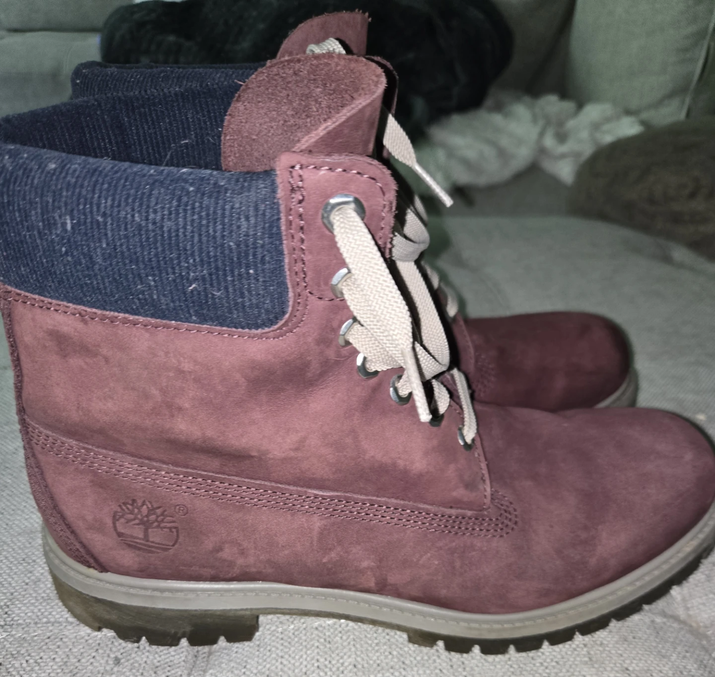 Timberland Burgundy Suede Boots Mens Size 10 - photo 3