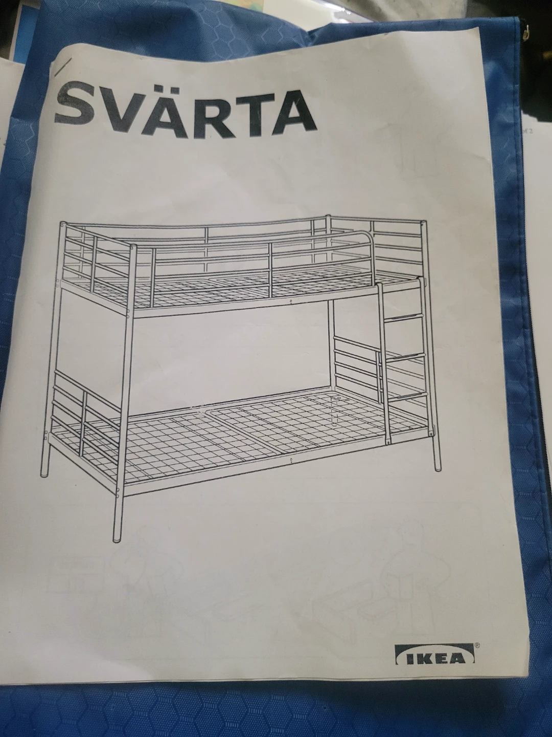 Ikea svarta grey Metal Bunk FULL Bed with Mattresses - photo 5