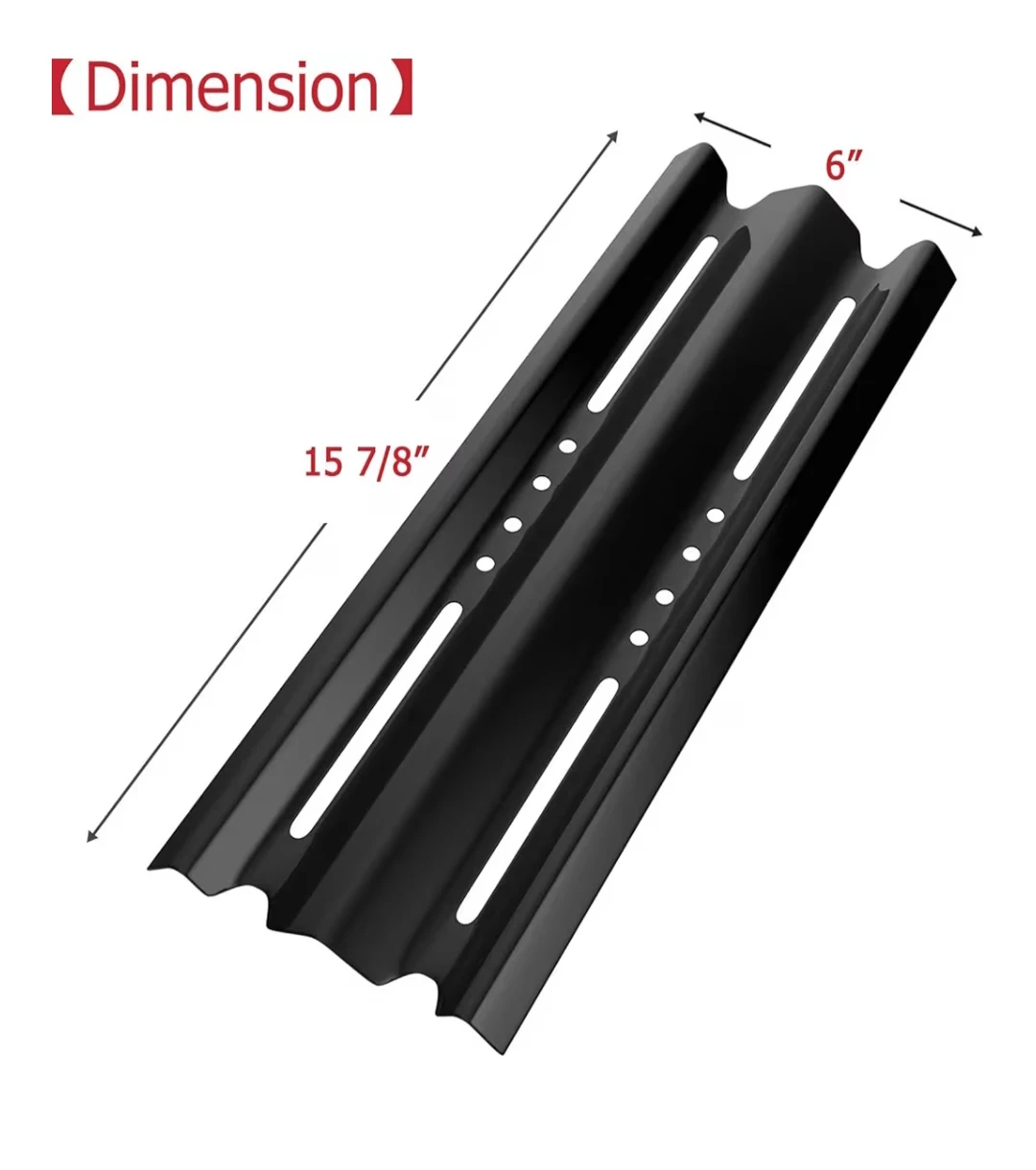 Set of 4 Black Porcelain Steel Grill Heat Plates - photo 4