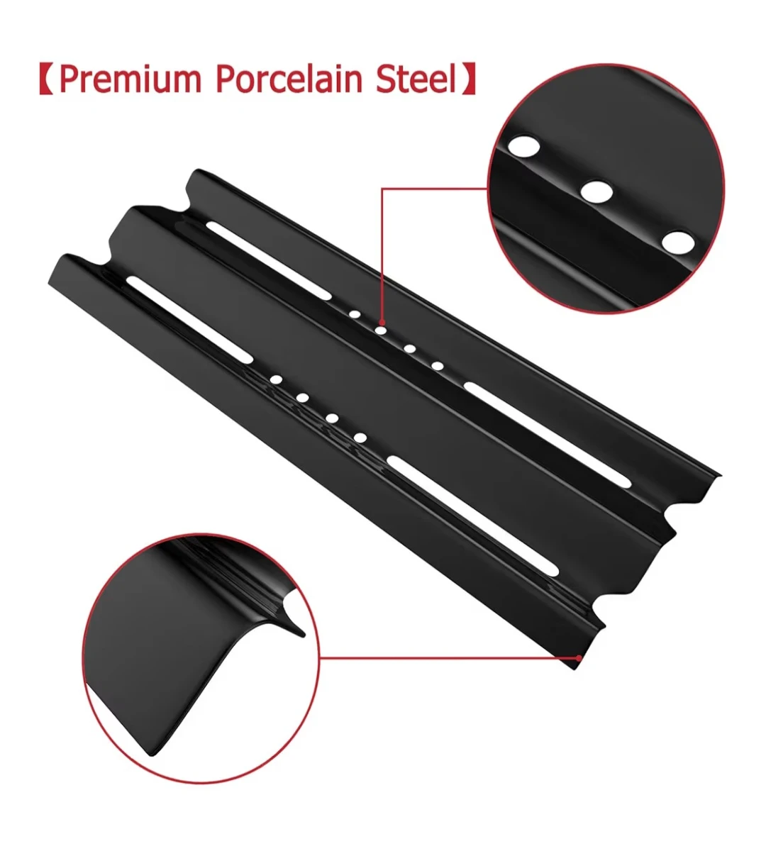 Set of 4 Black Porcelain Steel Grill Heat Plates - photo 5