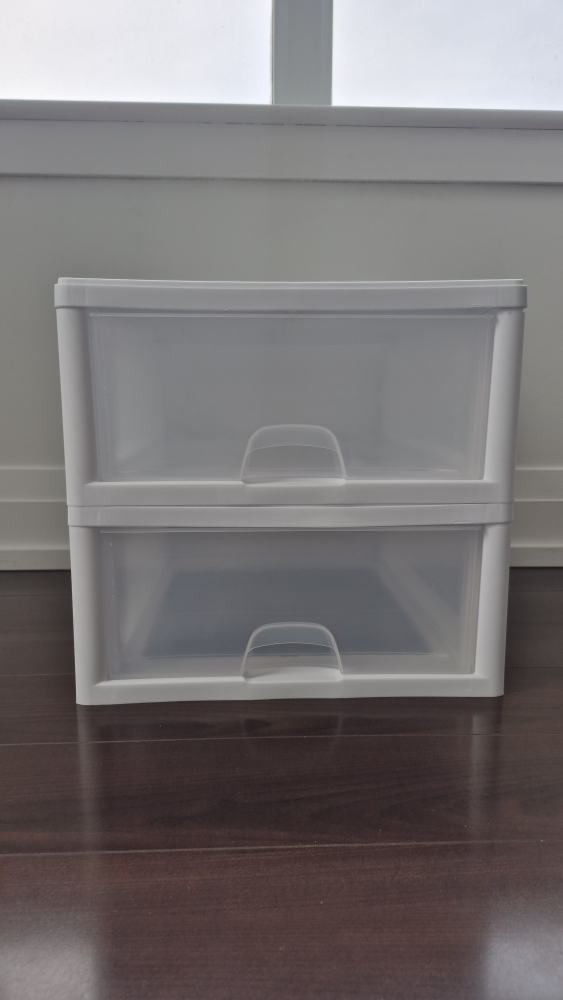 White 2-Drawer Storage Organizer Unit