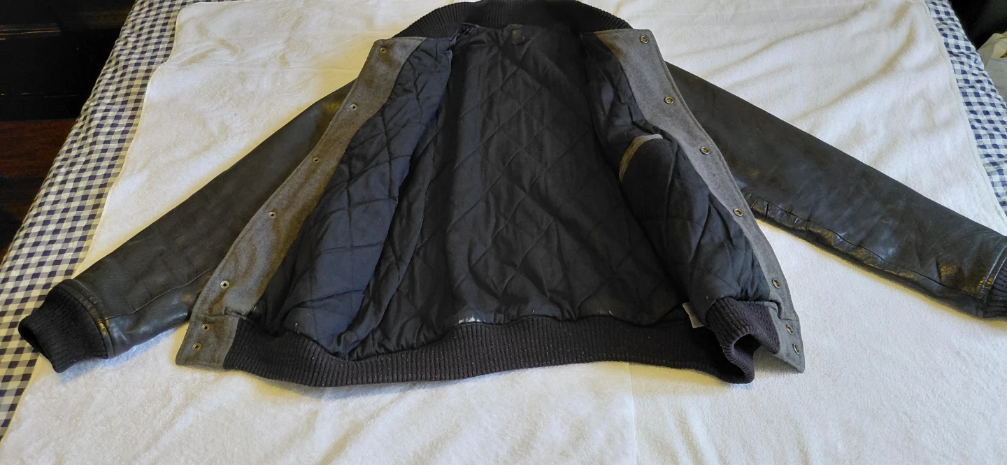 Gap Varsity Jacket - Gray & Black