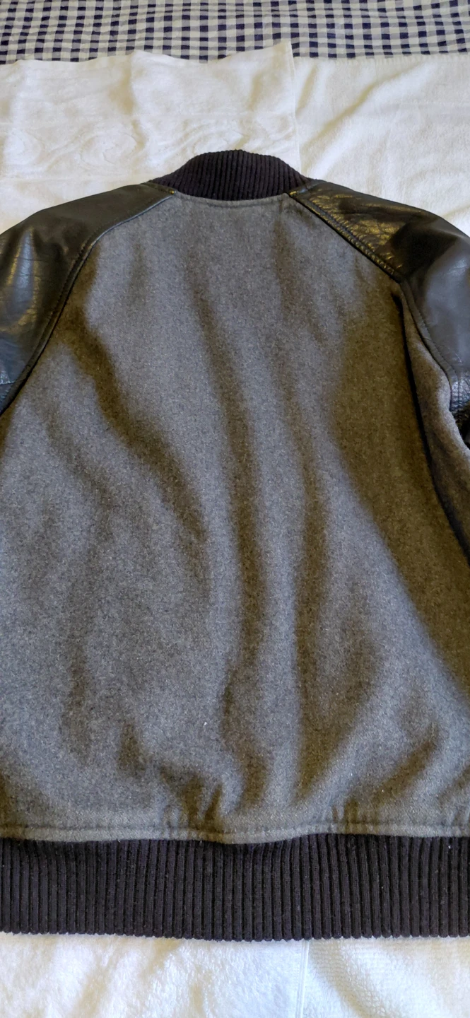 Gap Varsity Jacket - Gray & Black - photo 4
