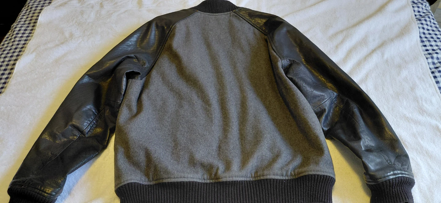 Gap Varsity Jacket - Gray & Black - photo 5