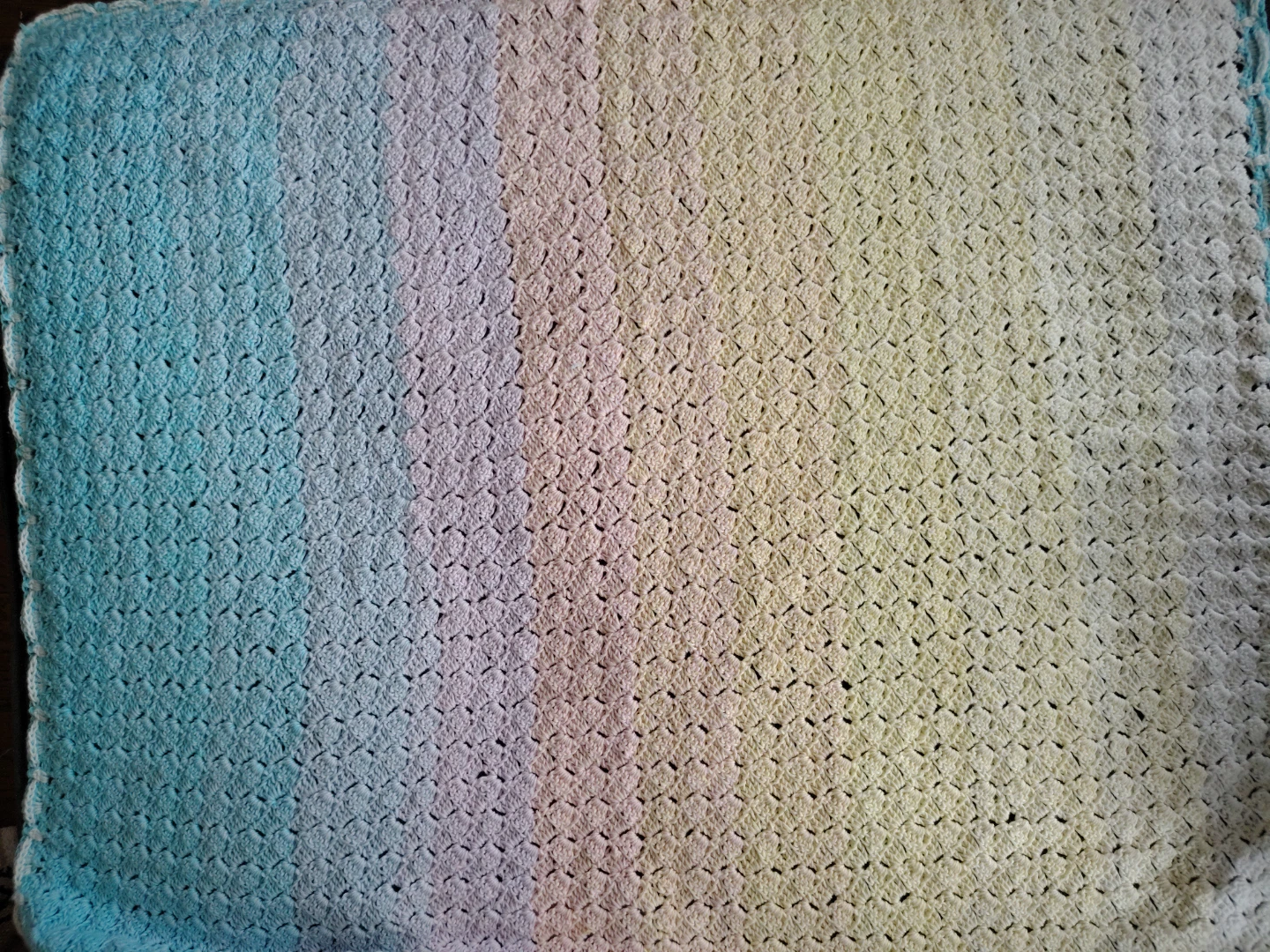 Crocheted Baby Afghan - Pastel Ombre - photo 3