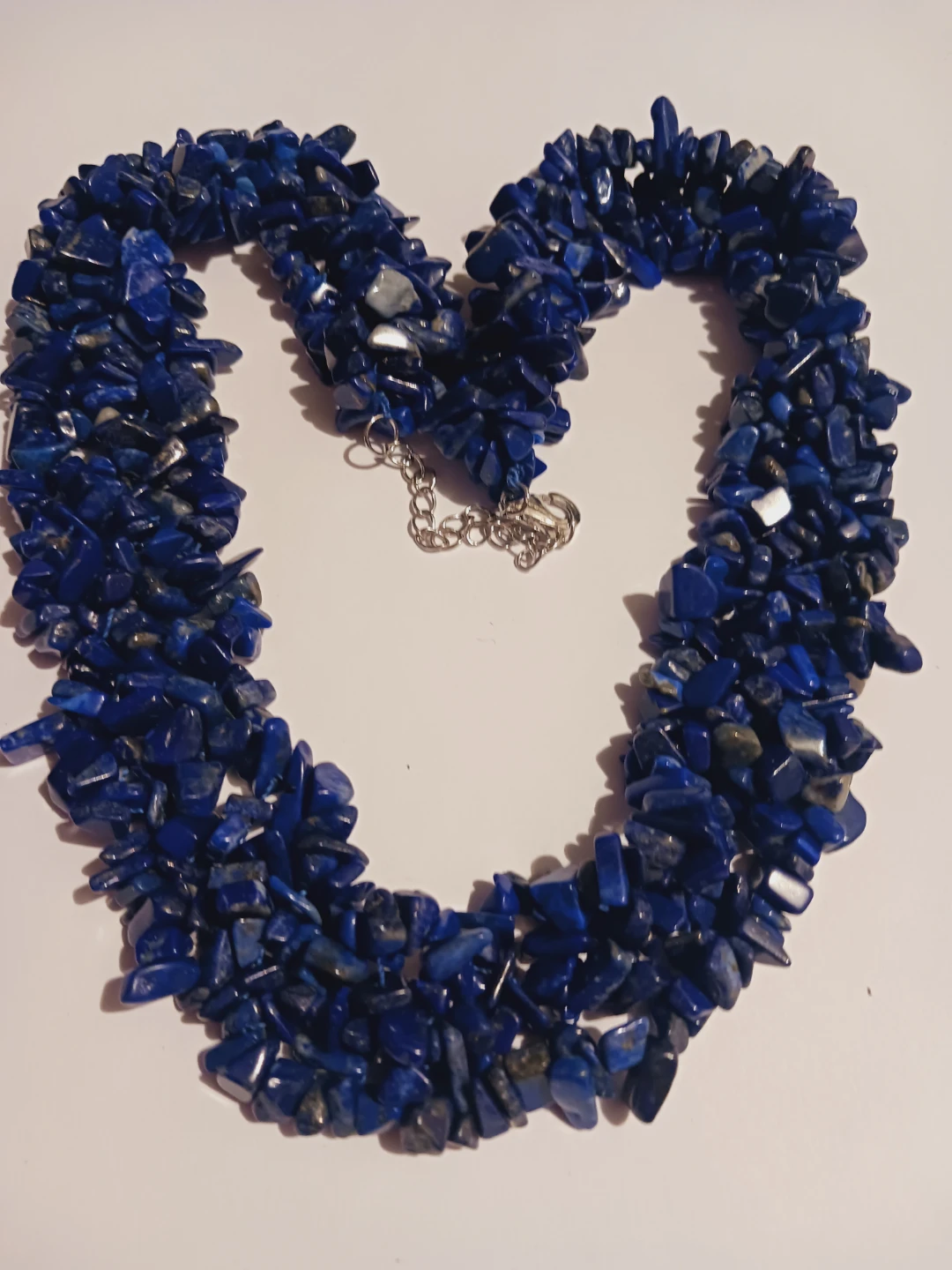 STS 925 Signed Sterling Silver Lapis Lazuli Gemstones Torsade