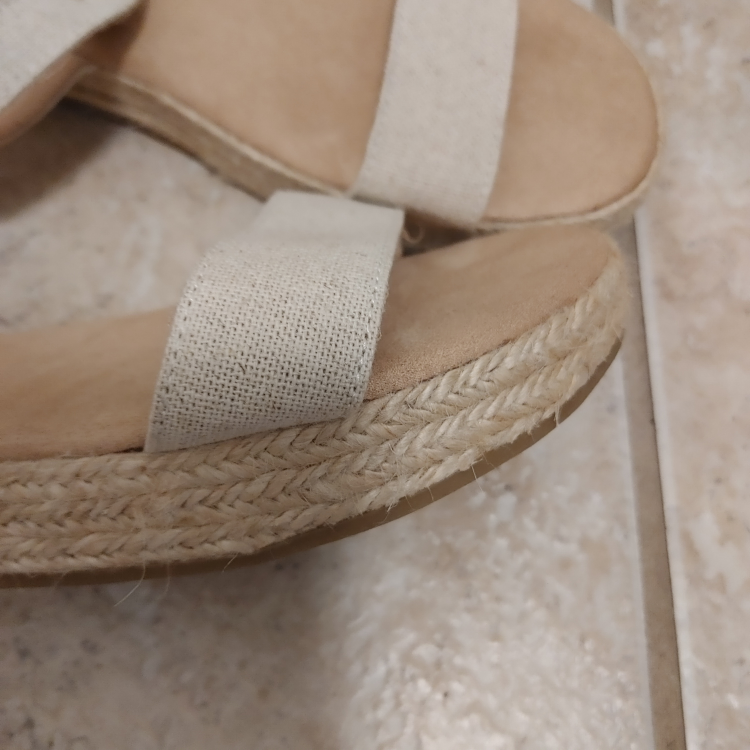Old Navy Espadrille Wedge Sandals Cream Size 9 - photo 4