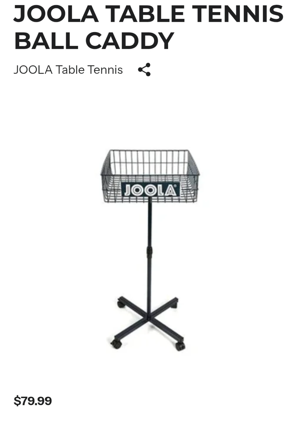 JOOLA Table Tennis Ball Caddy