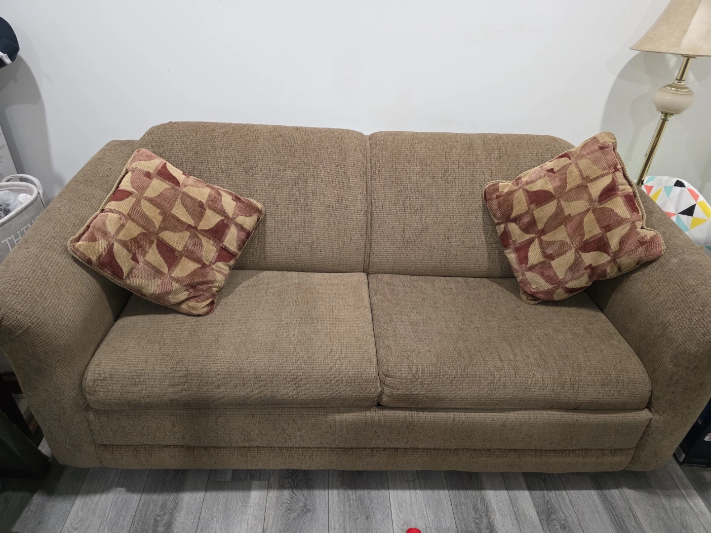 Brown Sofa with Hideaway Bed - photo 2