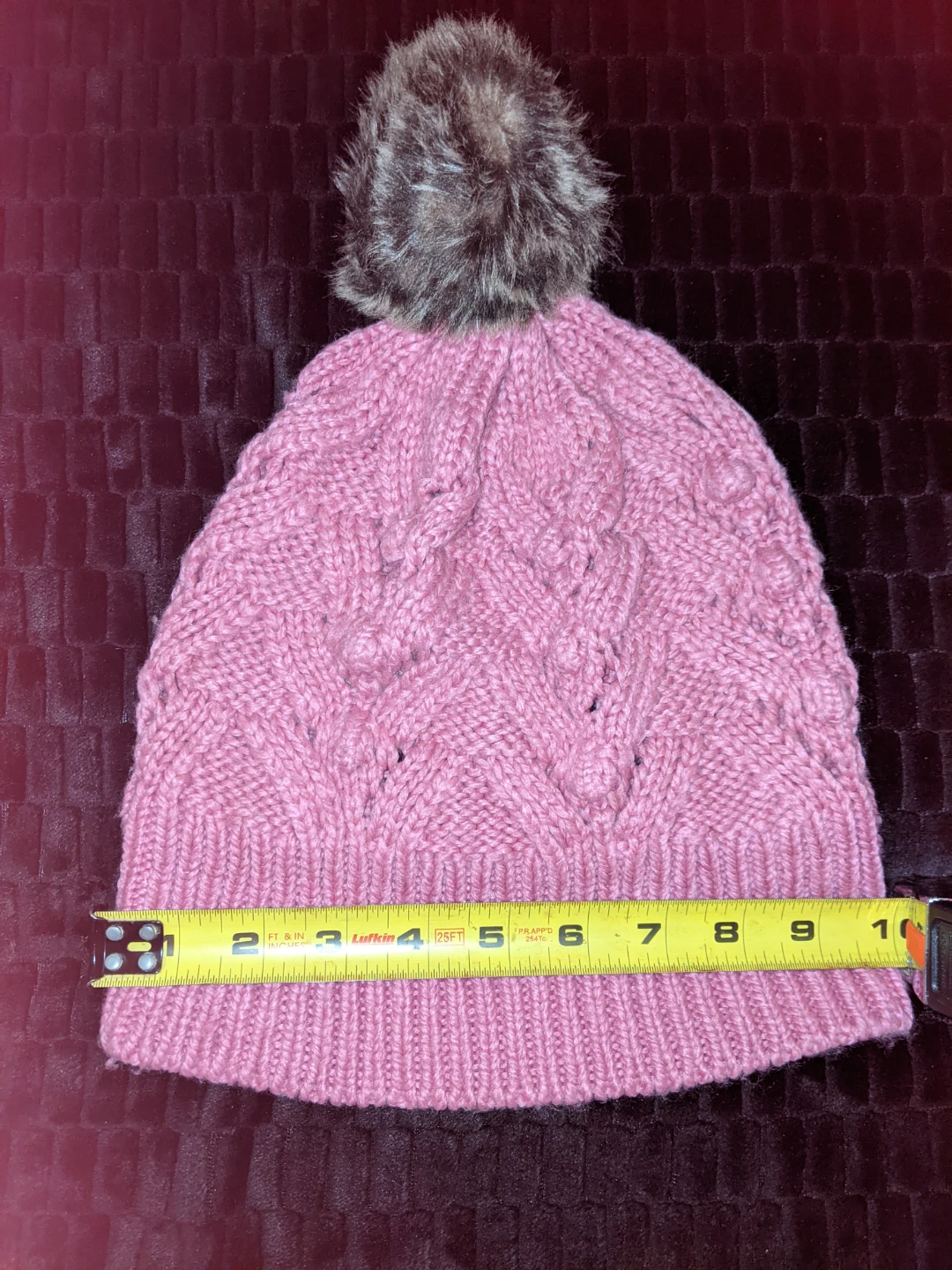 Women's Pink Knitted Beanie (100% Cotton) - photo 3