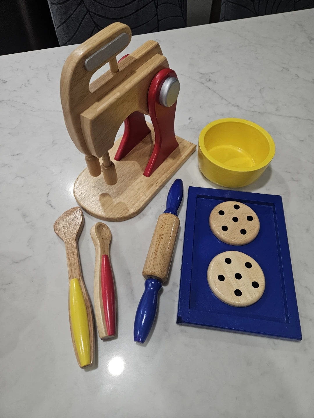 KidKraft Wooden Mixer Play Set with Accessories