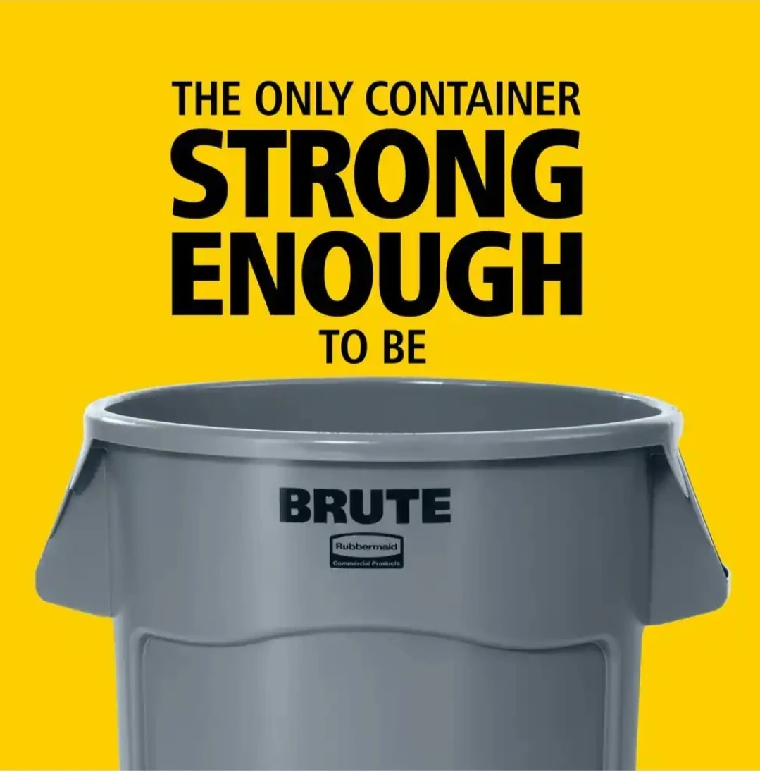 BRUTE 32 Gal. Grey Vented Plastic Outdoor Trash Can - photo 3