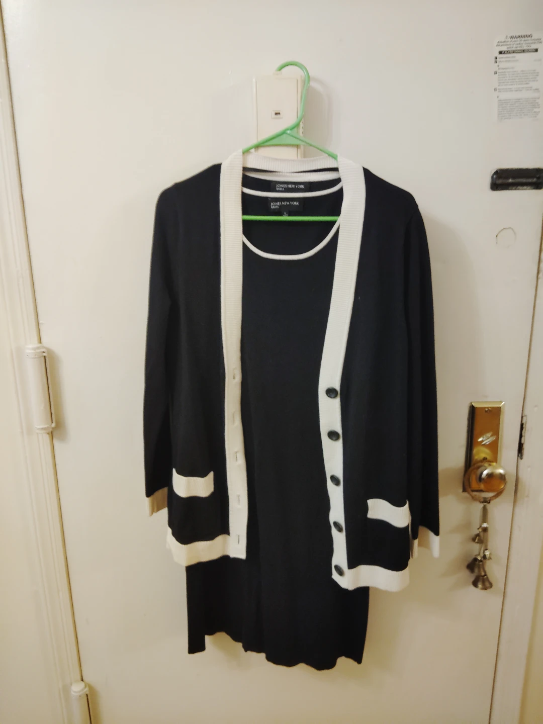 Jones New York Dress & Cardigan Set - Size M