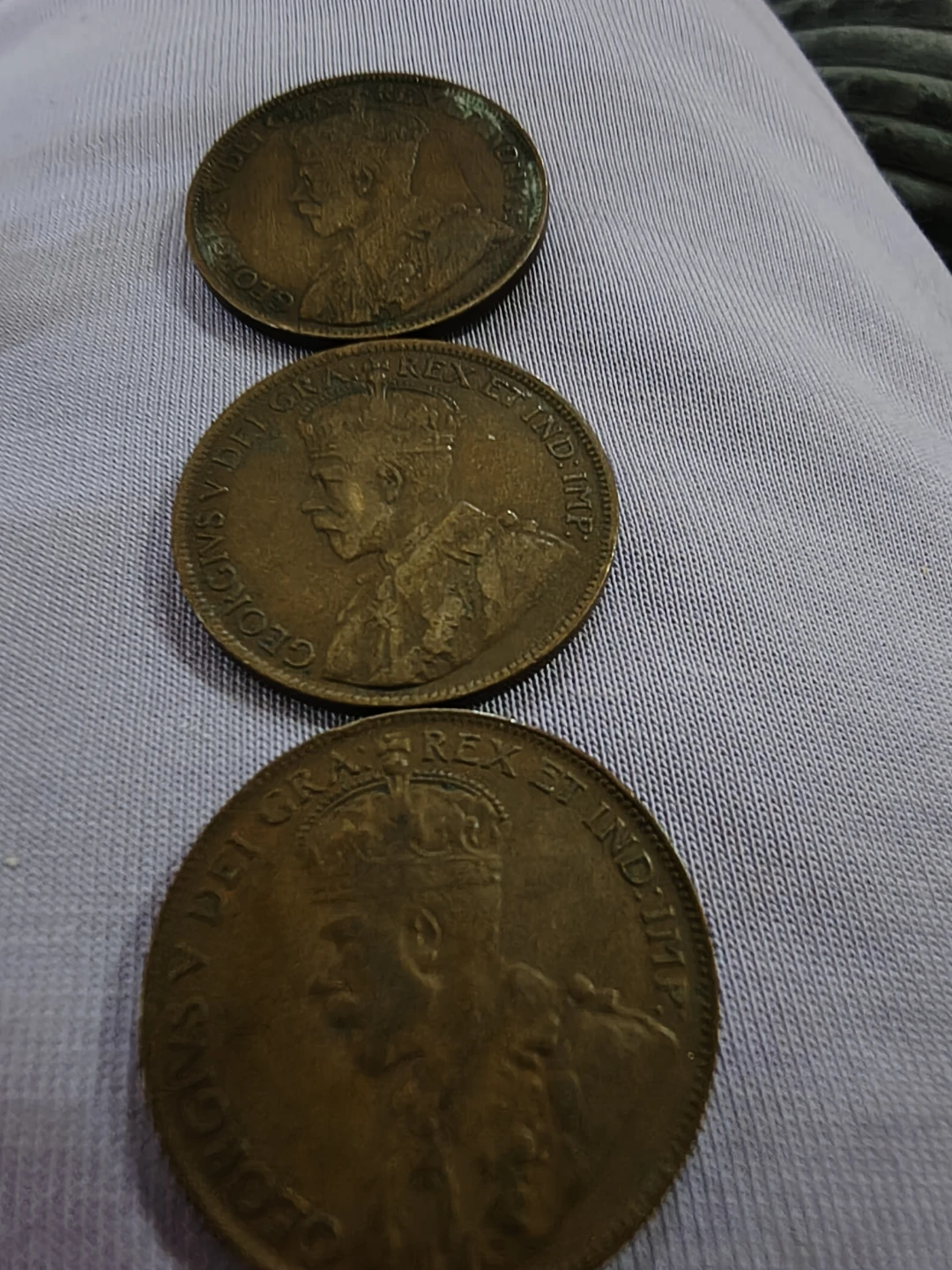 Canadian One Cent Coins - 1912, 1915, 1920 - photo 3