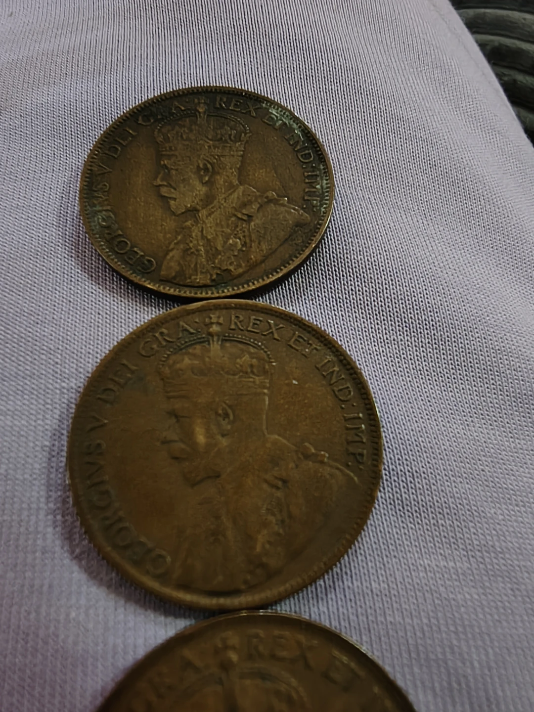 Canadian One Cent Coins - 1912, 1915, 1920 - photo 4