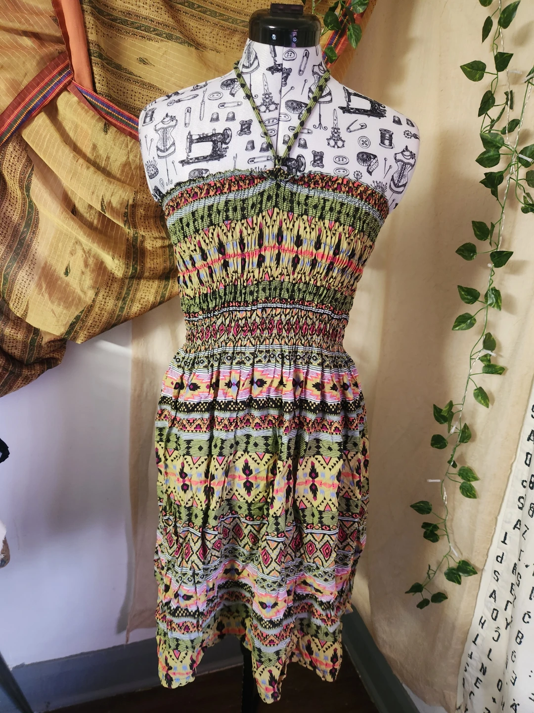 Boho multi use dress, skirt or beach cover