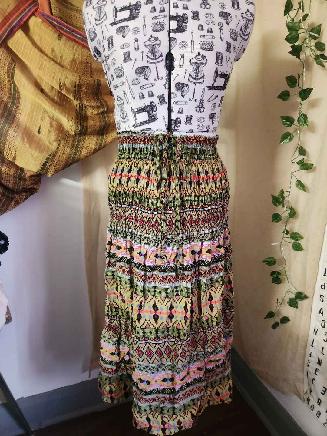Boho multi use dress, skirt or beach cover - photo 3