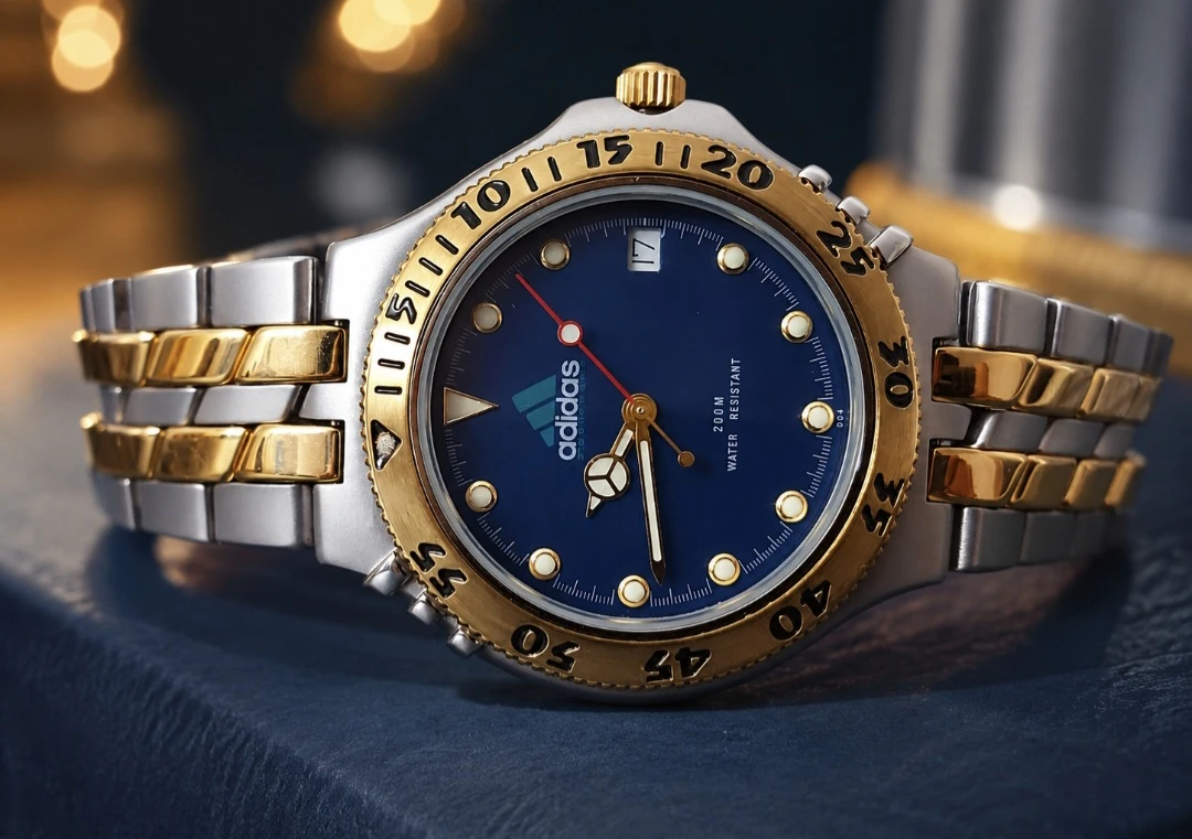 Adidas Watch - Blue Dial, Two-Tone