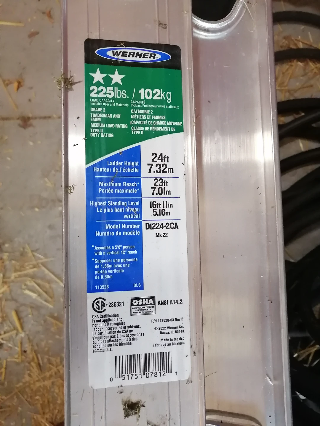 24 foot aluminum ladder