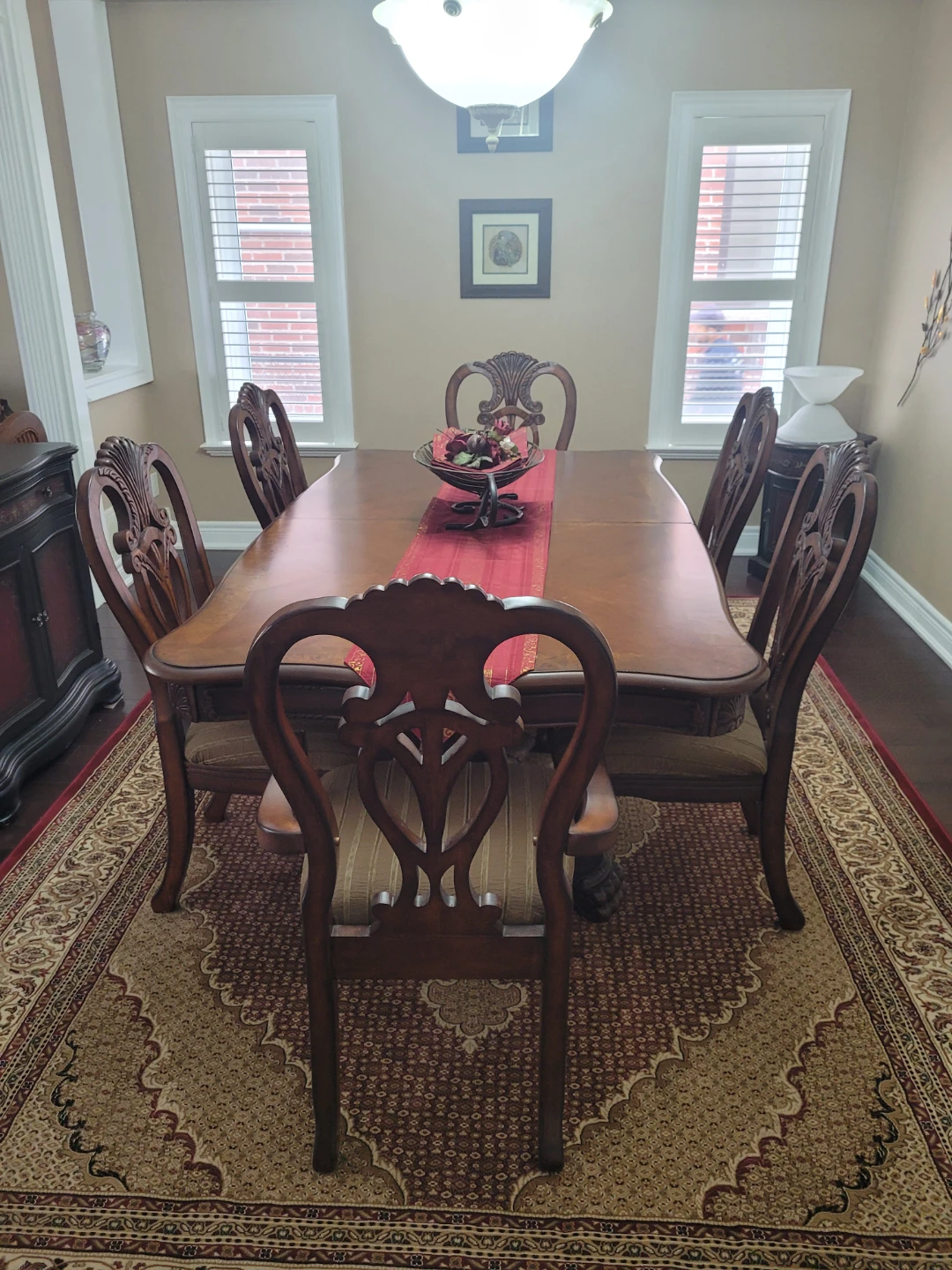 Wooden Dining Table and Chairs Set
