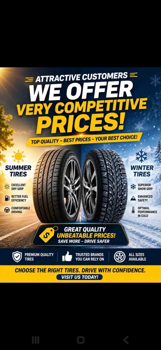 🚗 Summer & Winter Tires Available ❄️☀️  ✔️ Like New & Used Tires