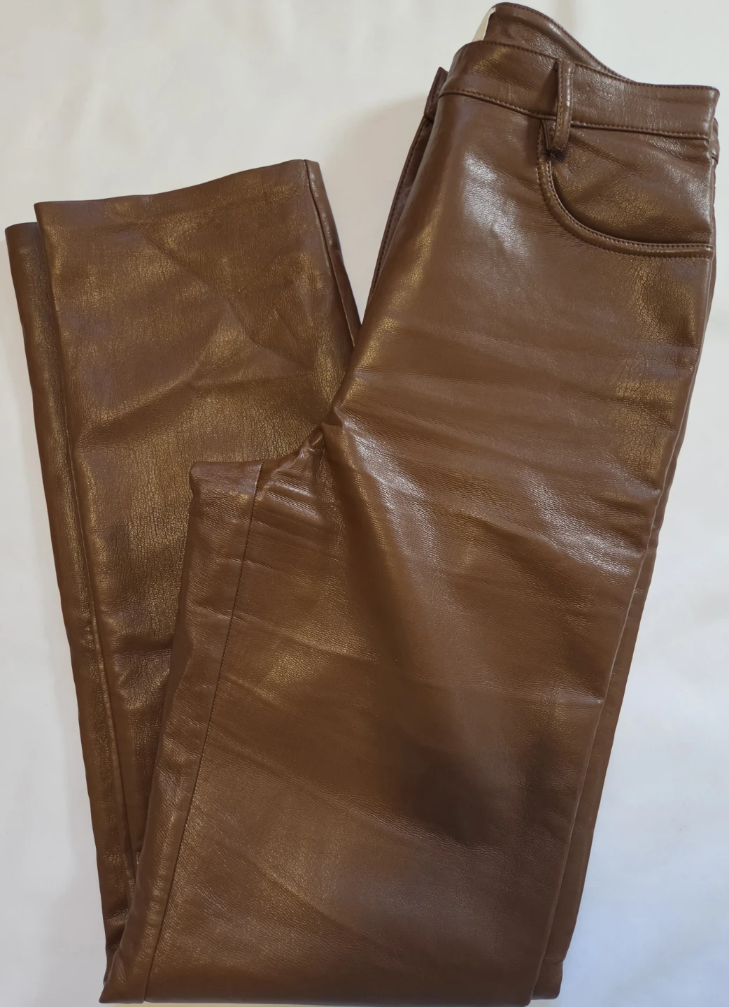 Wilfred Brown Faux Leather Pants Size S