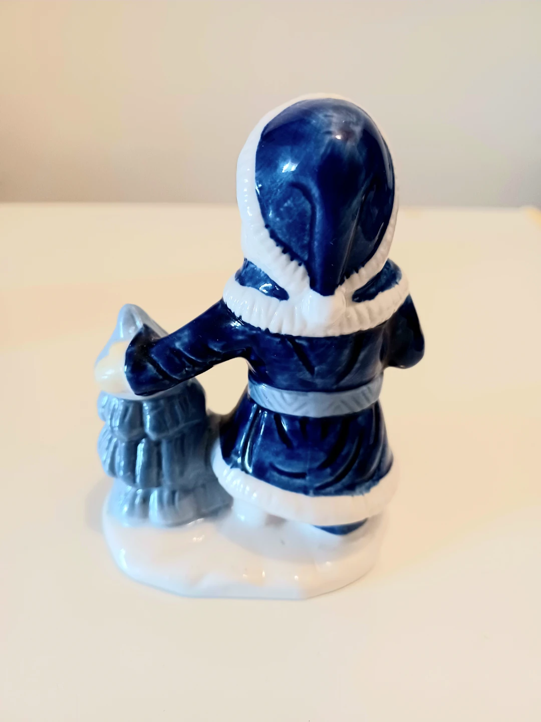 Vtg Delft Blue Old World Santa Figurine - photo 2