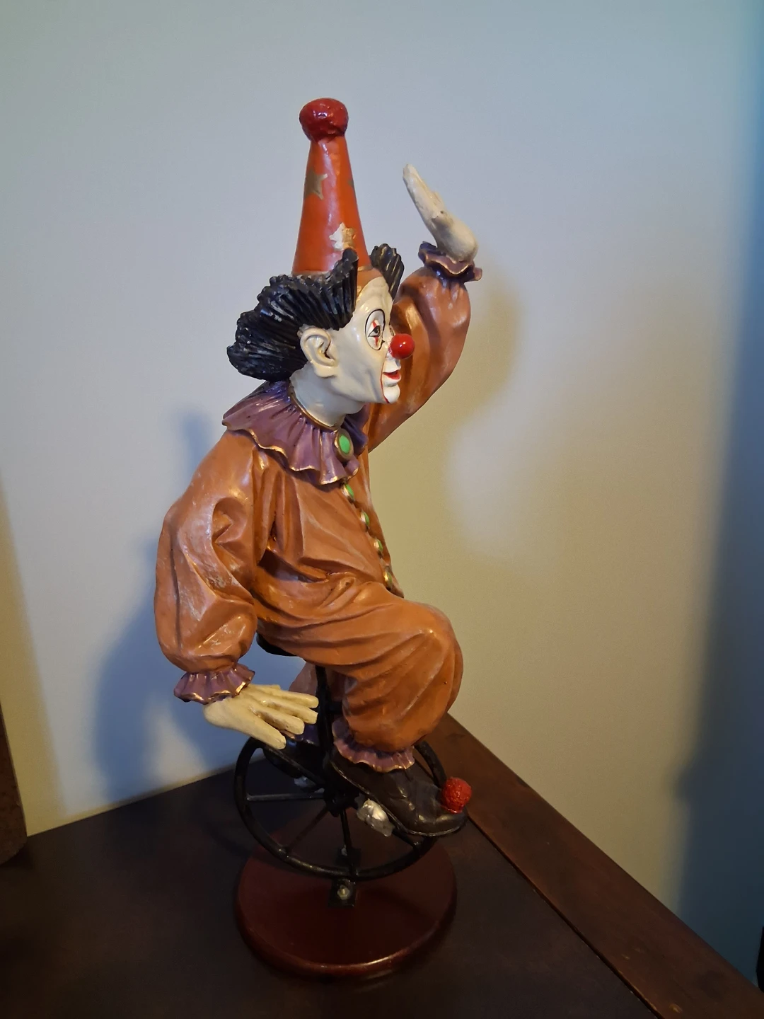 Vintage Clown on Unicycle Figurine - photo 2