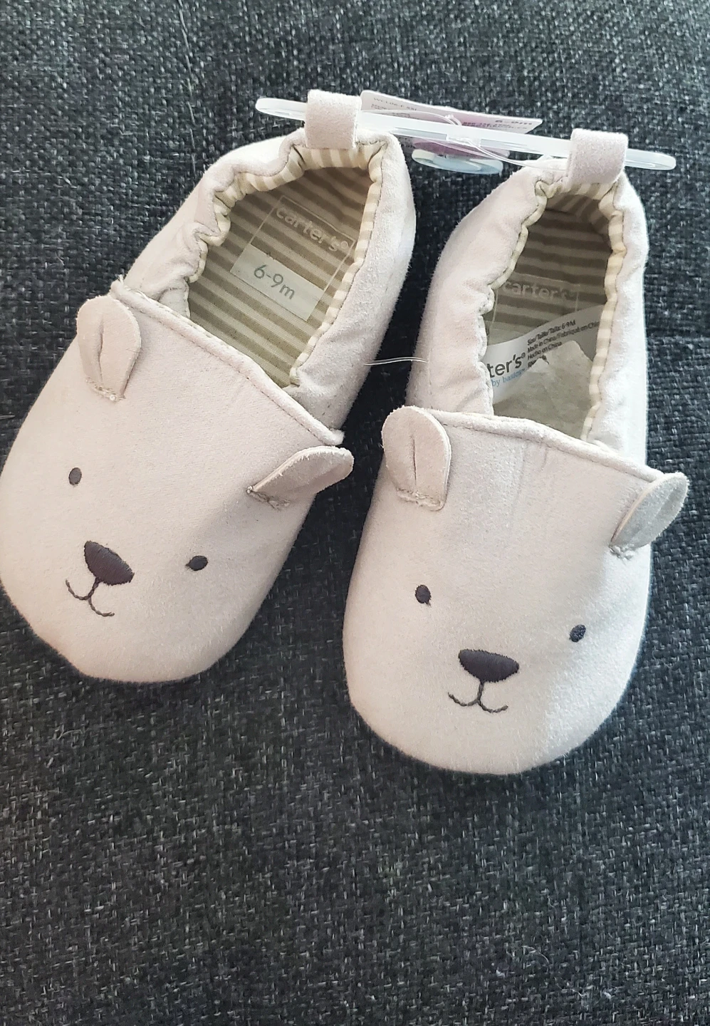 NEW Carter's Baby Bear Slippers - Size 6-9m