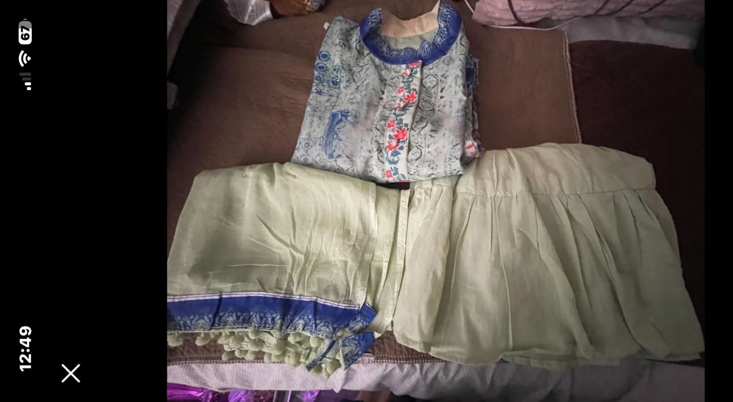 Light Green Kurti with Pants and Dupatta - photo 4