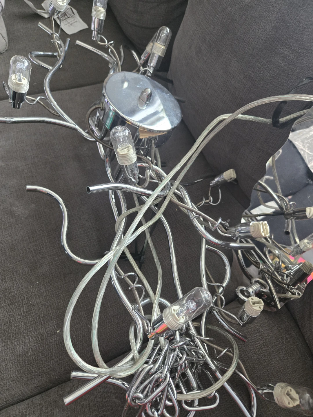 Chrome Chandelier Light Fixture - photo 2
