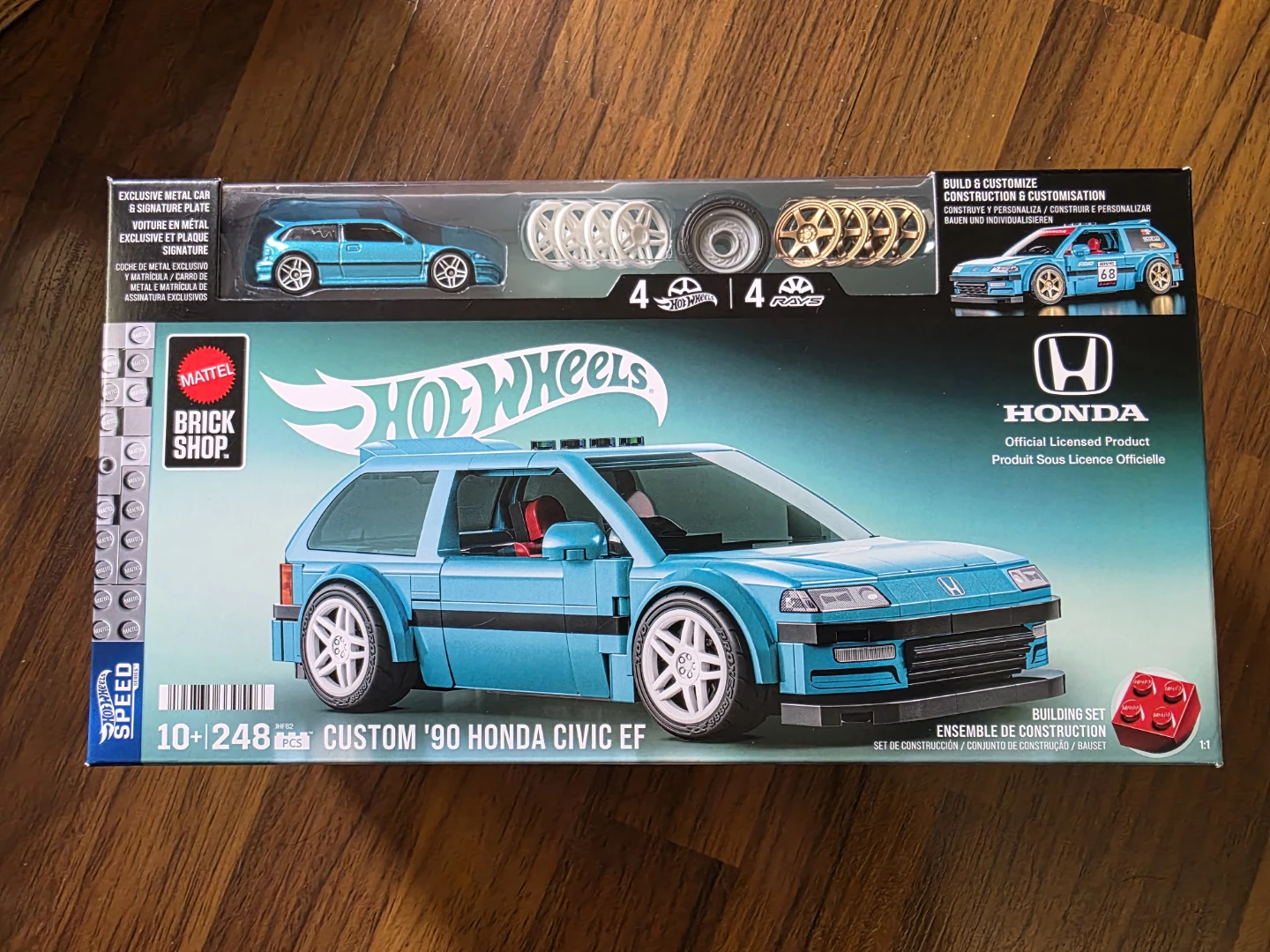 Hot Wheels Brick Shop Custom '90 Honda Civic EF Building Set