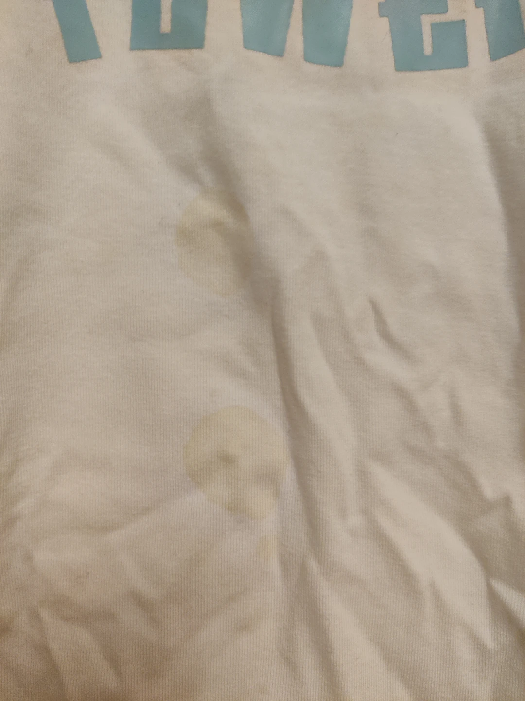 White T-Shirt with "FEWER" Graphic (no3) - photo 2