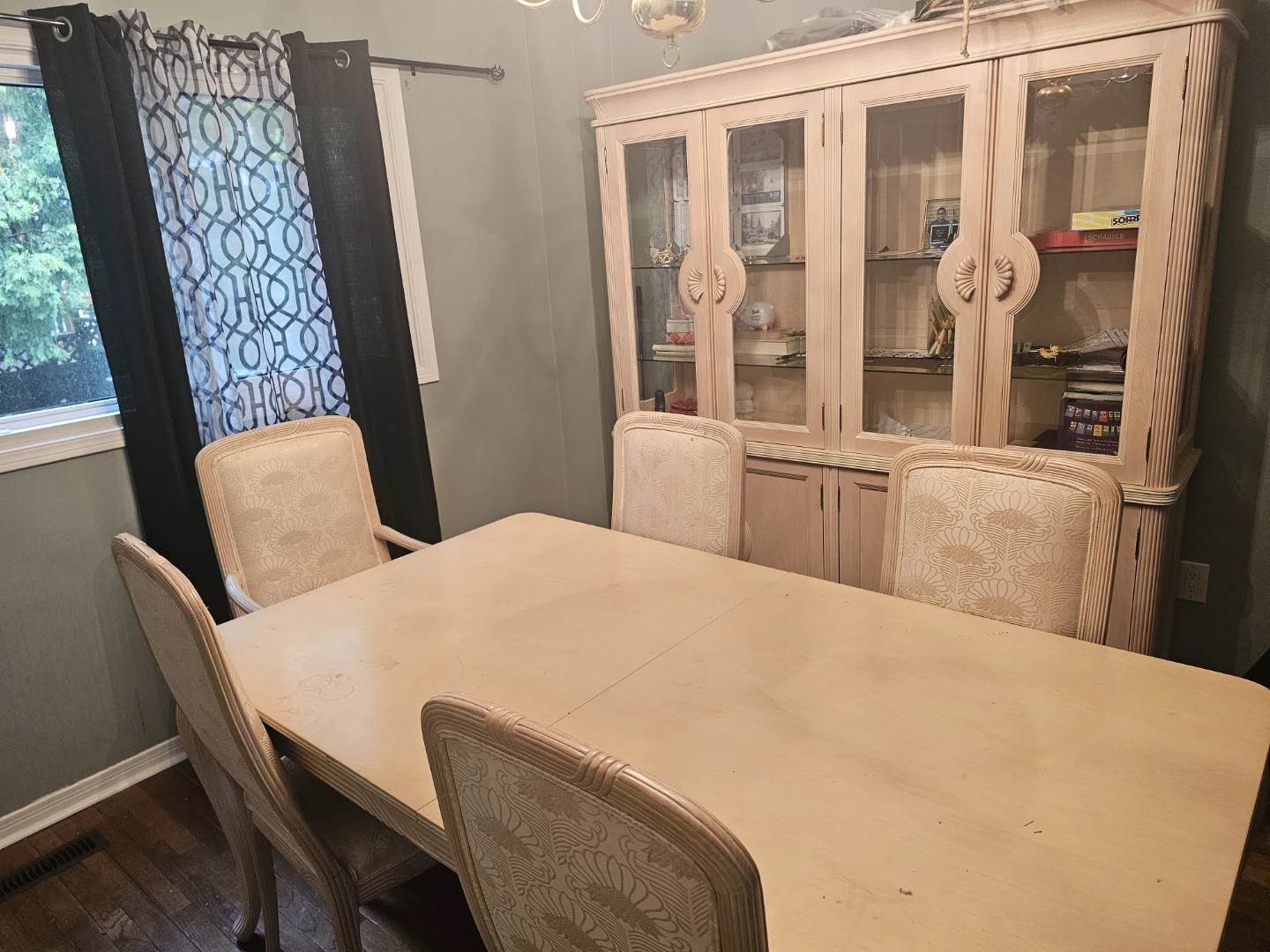 Dining Room Set - Table and Chairs with Hutch