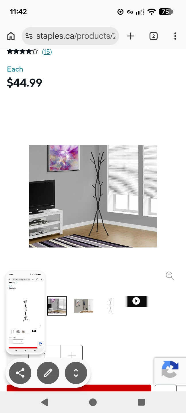 Coat Rack - Black Metal