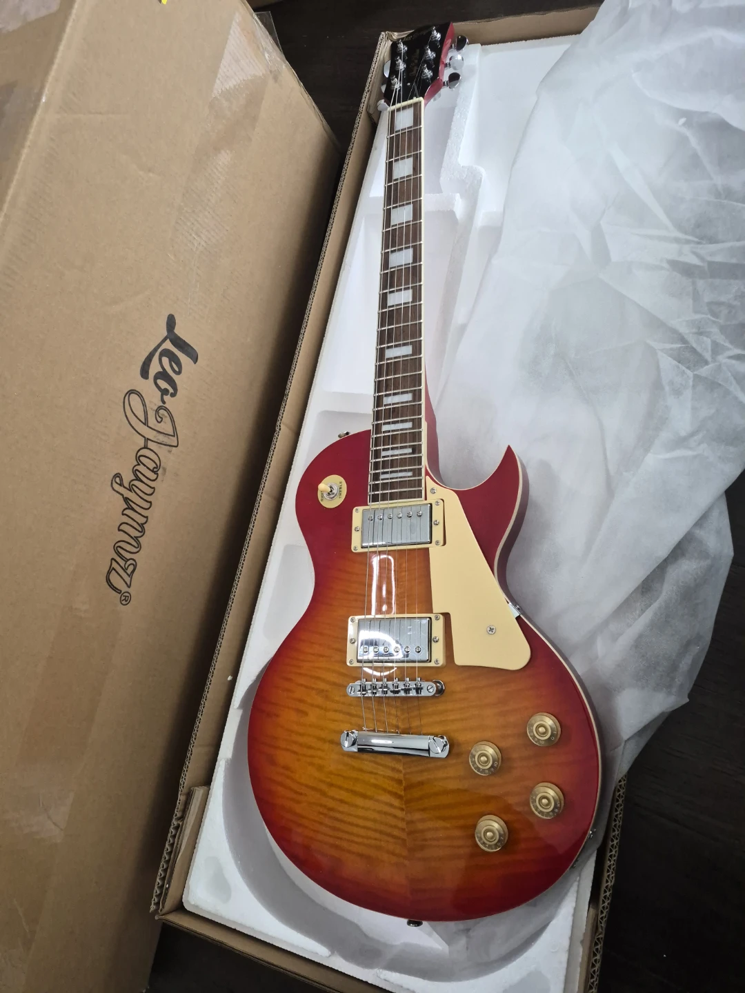 Leo Jaymz SC Series Electric Guitar - Cherry Sunburst - photo 4