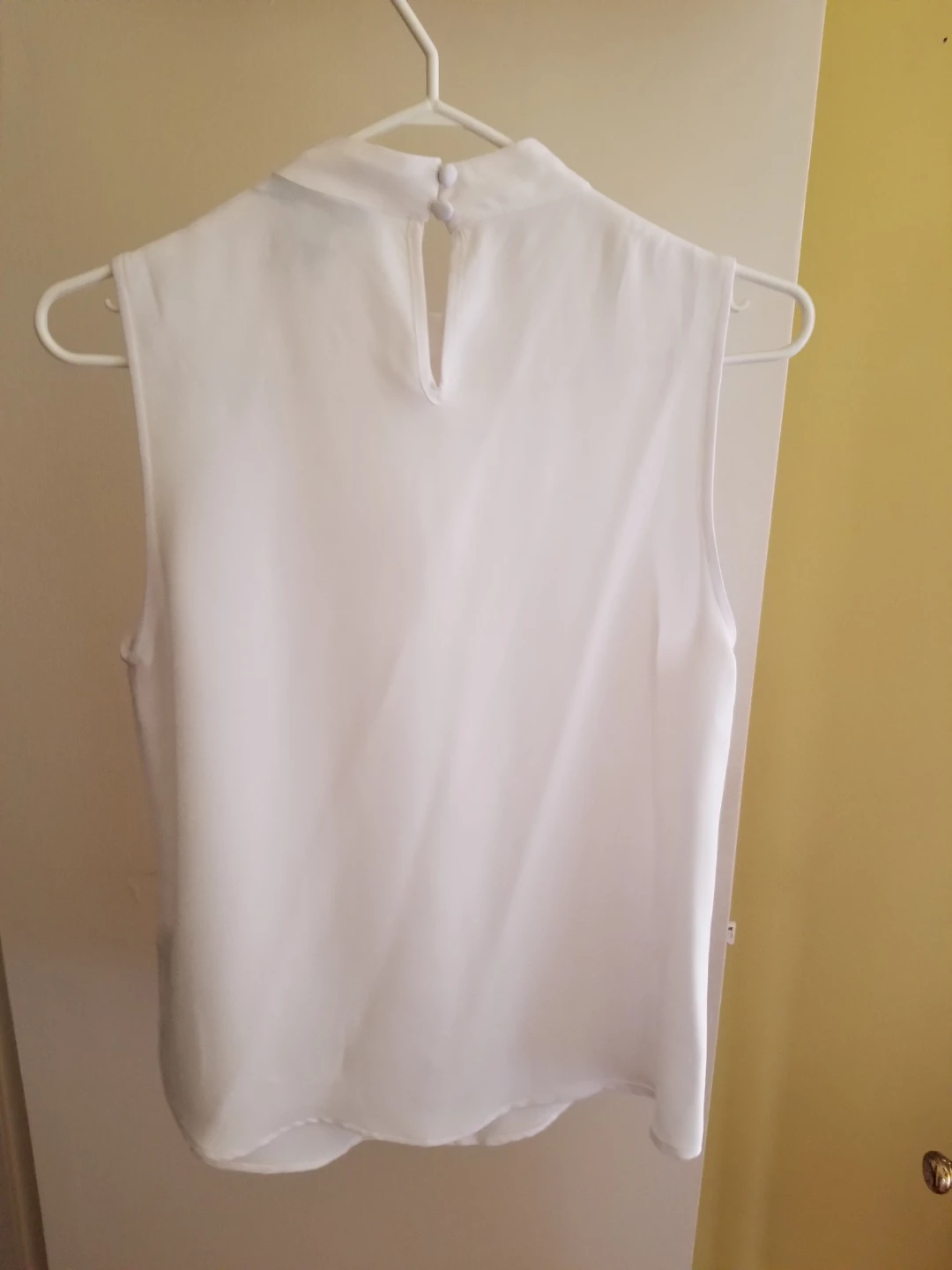 White Sleeveless Mock Neck Top - photo 2