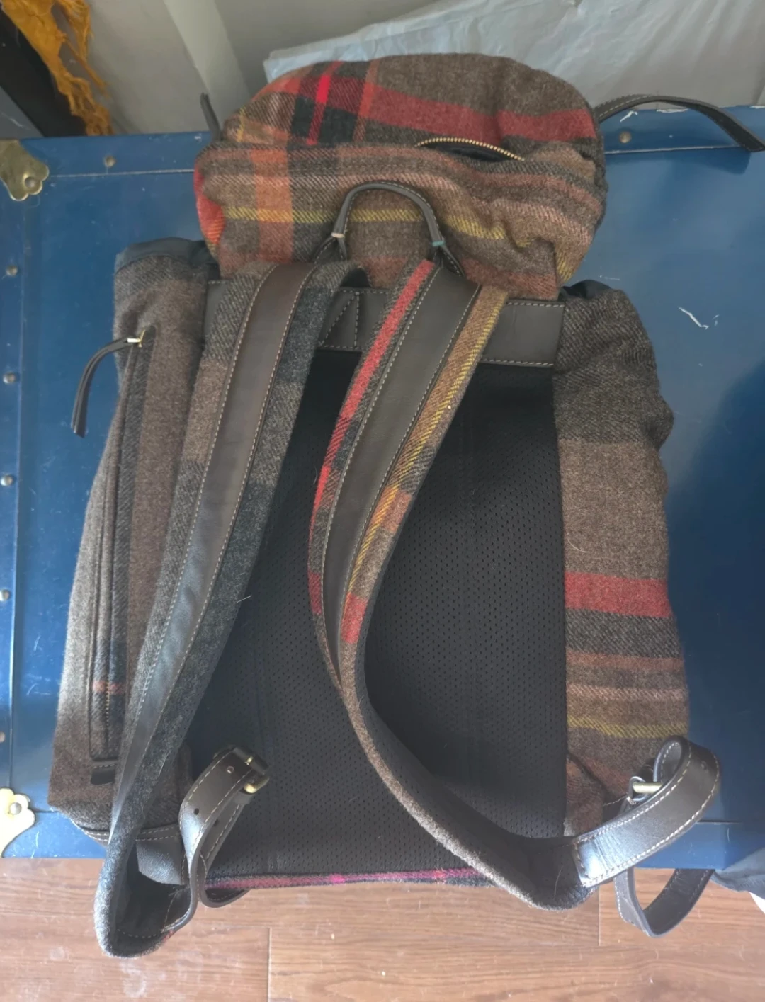 Paul Smith Plaid Wool Backpack - photo 2