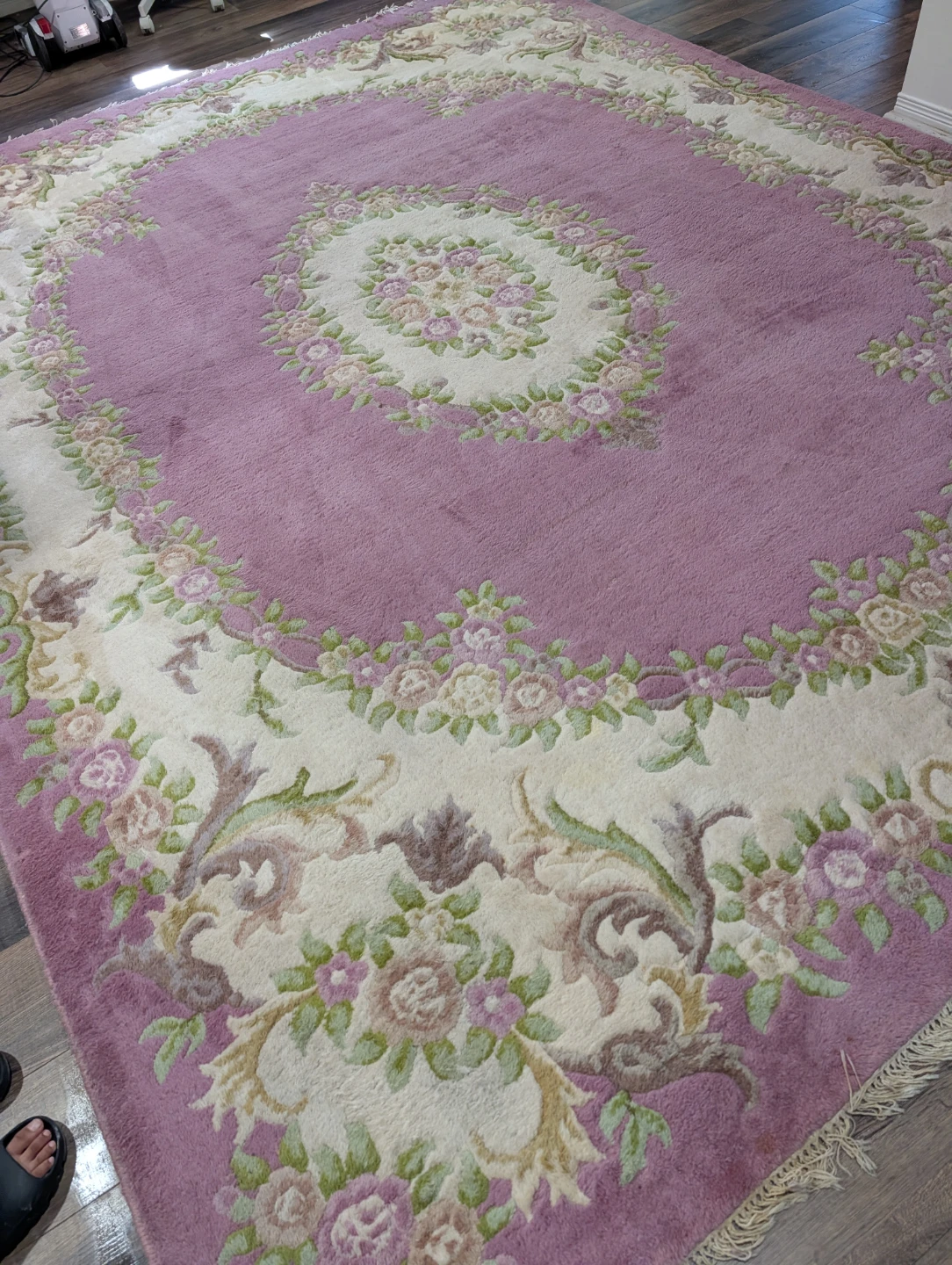Pink Floral Area Rug - photo 3